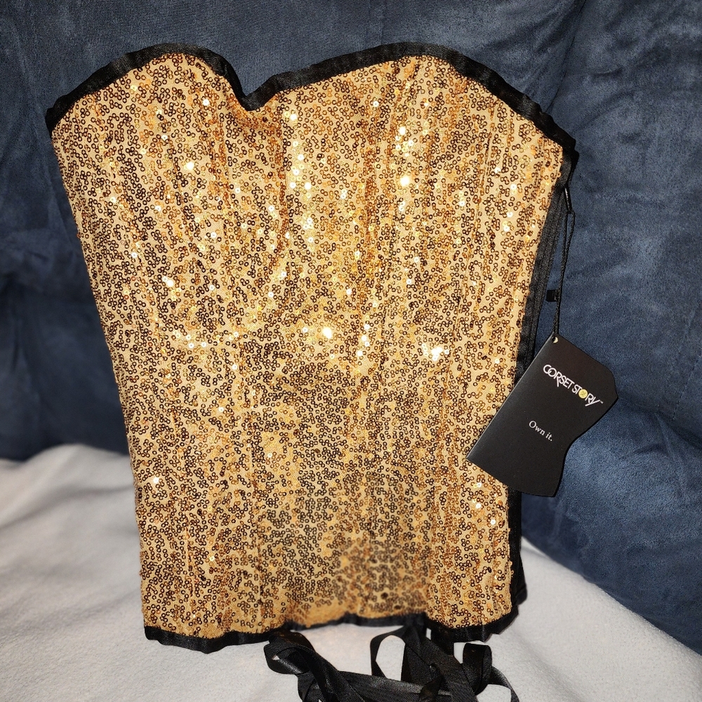 Gold color corset